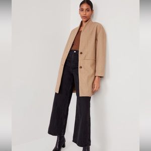 Long-line cardigan coat for women